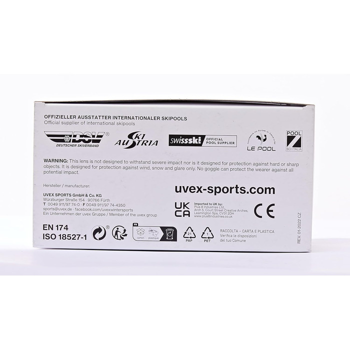 Лижна маска Uvex Athletic FM, універсальний розмір, Croco Matt/Gold-LGL, дзеркальні лінзи