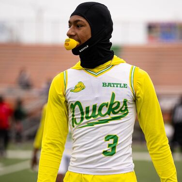 Захист губ Battle Oxygen з регульованим ремінцем - футбольний та спортивний капу, максимальна подача кисню, універсальний розмір, світло-блакитний