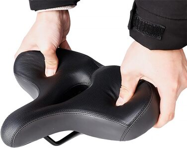 Зручний велосипедний сідло Midgard з дихаючим матеріалом, широке та з м'якою підкладкою для жінок та чоловіків, з вирізом O-Zone