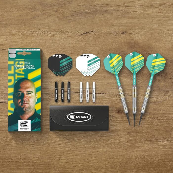 Дротики Target Darts Rob Cross 18 г латунні з м'яким наконечником, набір
