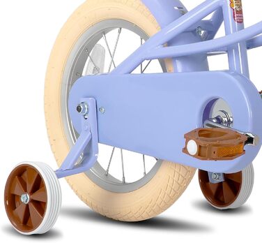 Дитяче велосипед Stitch 12 дюймів з корзиною та підставкою, 50,8 см, для дітей 3-11 років (фіолетовий)