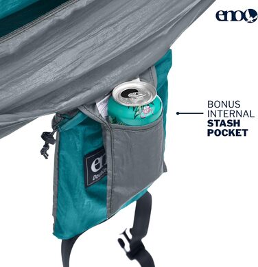 Гамак Eno Unisex DN011, колір Морська піна/Сірий, універсальний розмір