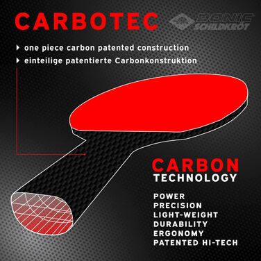 Настільний тенісний ракетка Schildkröt CarboTec 3000, конкавна ручка