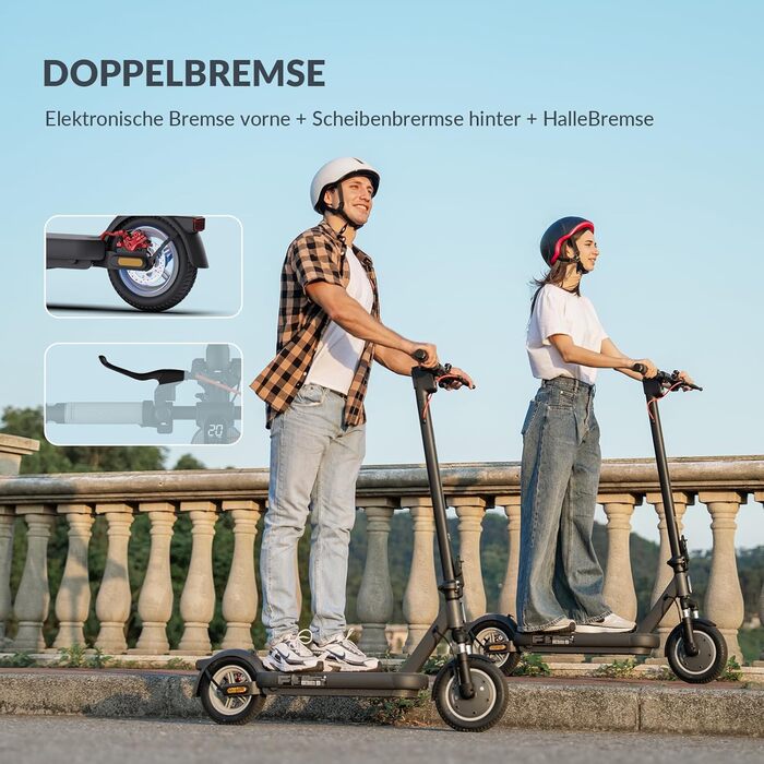 Електросамокат для доріг, 10'' колеса, до 40 км, 20 км/год, амортизація, для дорослих, 120 кг, поворотники, додаток, подвійна гальмівна система, V40PRO Max