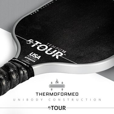 Професійна ракетка для піклболу Franklin Sports Pro FS Tour Series T700 з вуглецевого волокна, 14/16 мм, сірий, синій, рожевий, офіційно затверджена USA Pickleball