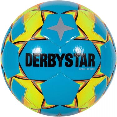 М'яч для пляжного футболу Derbystar Beach V22, синьо-жовто-оранжевий, розмір 5