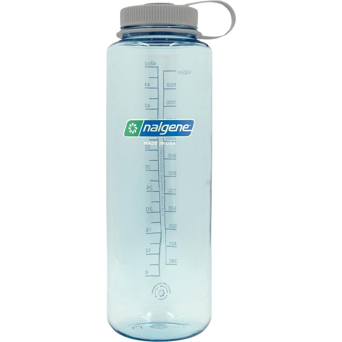 Пляшка для води Nalgene WH Silo Sustain Seafoam 1,4 л, багаторазова, пластикова, бірюзова