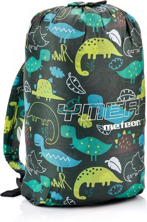 Дитячий спальний мішок Meteor Premium з рюкзаком, Ultralight, для кемпінгу та подорожей, Dino