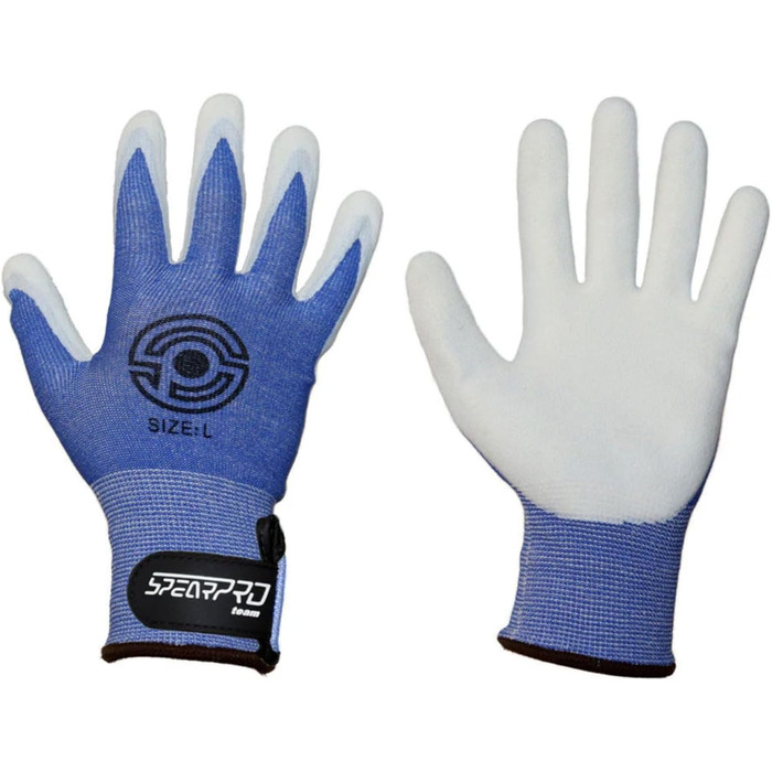 Рукавички SpearPro Dyneema для риболовлі та дайвінгу, захист від порізів, блакитні (M)