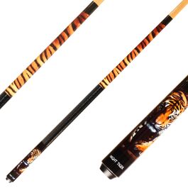 Більярдний кий Winsport Animal Collection Night Tiger з клейоним наконечником 12мм, клен, PU-шкіра