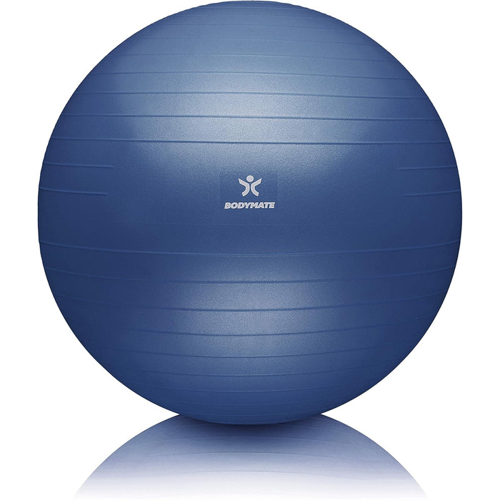 М'яч для фітнесу BODYMATE: фітбол для занять, йоги, офісного використання, 55 см (до 154 см)