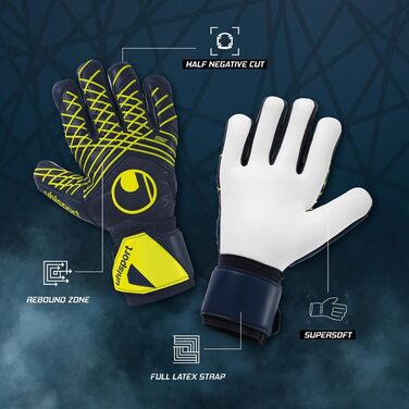 Воротарські рукавички Uhlsport Prediction Supersoft HN для дітей та дорослих, футбольні