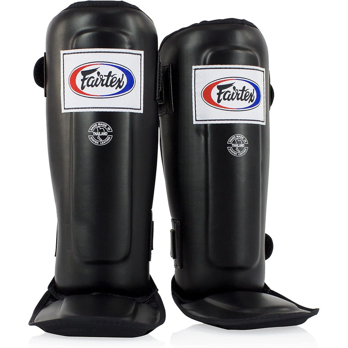 Захисні щитки для гомілки Fairtex SP3 для муай-тай та ММА, чоловічі, жіночі, дитячі, чорні, розмір L, легкі та міцні, для тренувань