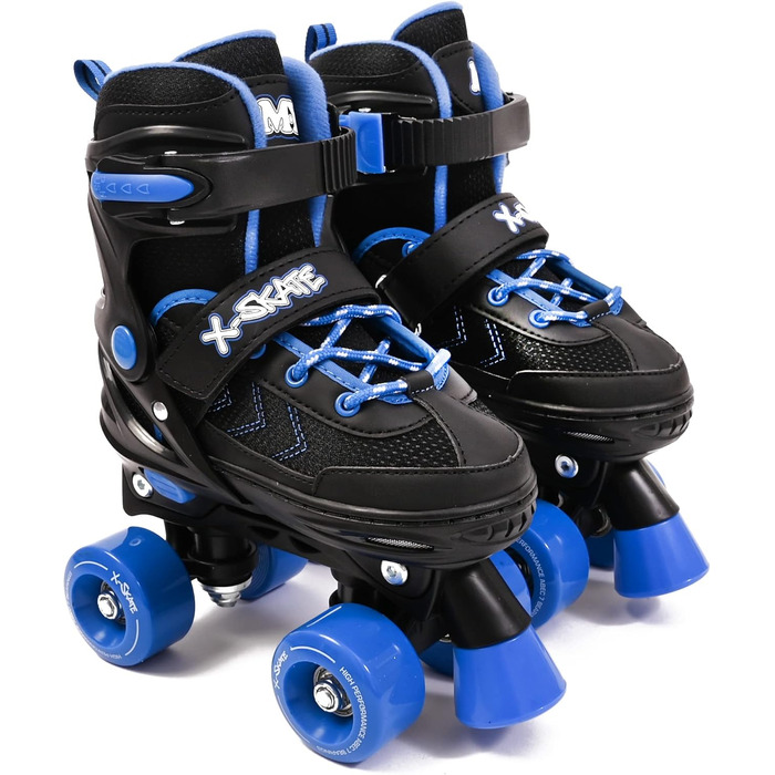 Роликові ковзани M.Y X-Skate регульовані, чорно-сині, EU 35-38 / UK 2.5-5