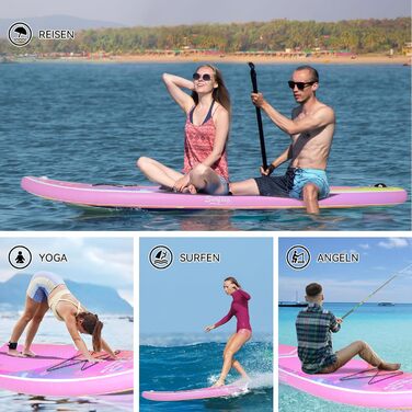 Надувна SUP-дошка ZealWe 320/335 см з комплектом аксесуарів – серфборд для сап-серфінгу, до 150 кг, сидіння, алюмінієве весло, рюкзак, насос