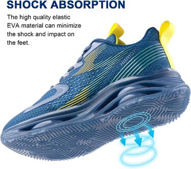 Кросівки для бігу Hitmars для чоловіків: спортивні, легкі, дихаючі, для вулиці, фітнесу, аутдору, EU 39-46 (Синій, 41 EU)