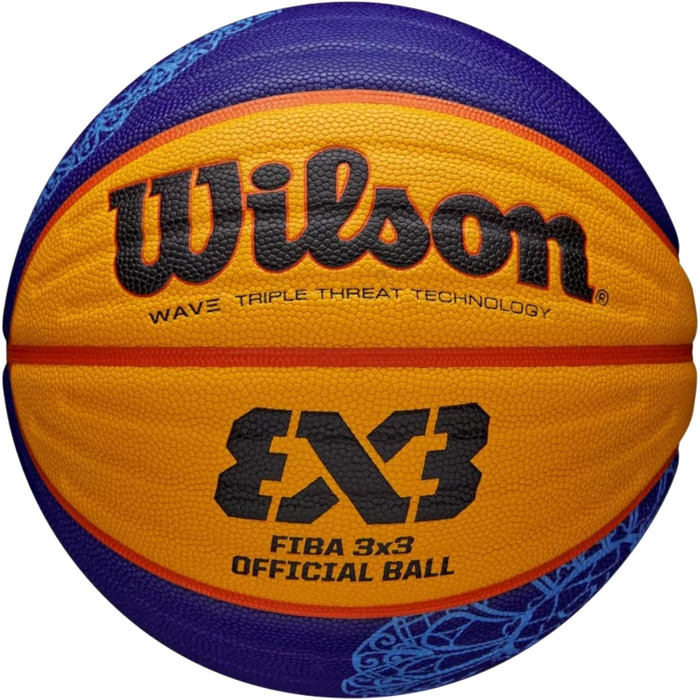 Баскетбольний м’яч Wilson FIBA 3x3 Paris 2024 Replica, розмір 6, жовтий, універсальний