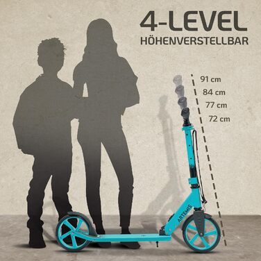 Самокат Apollo Artemis City Roller для дітей, підлітків і дорослих, з великими колесами, регульована висота, складаний, для міста, від 6 років
