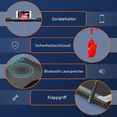 Бігова доріжка COSTWAY 2 в 1, складана, 2,25 к.с., Walking Pad під стіл, з APP, Bluetooth та пультом ДУ, 1-12 км/год, для дому, чорна
