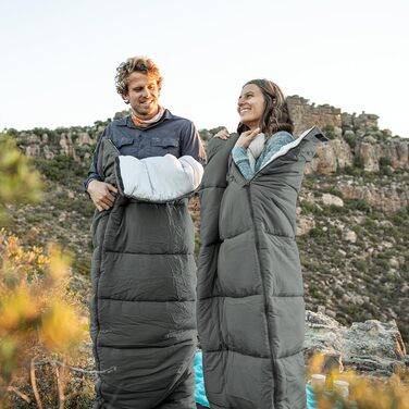 Спальний мішок Naturehike для дорослих, легкий прямокутний, з'єднуваний, 3-сезонний, для кемпінгу та піших прогулянок, сірий