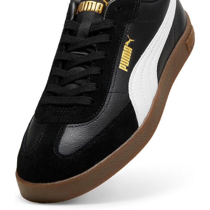 Кросівки PUMA Club II Era унісекс (чорні з білим та золотим) — 40 EU