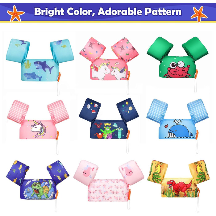 Дитячі надувні рукавики для плавання Moko, рожевий кит, для навчання плаванню, 2 шт.