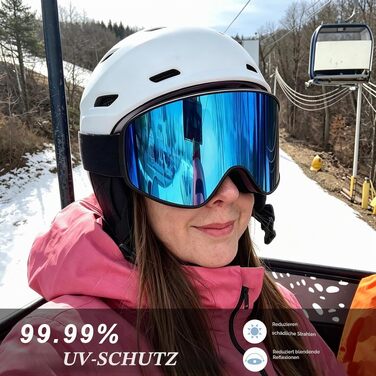 Сноубордичні окуляри для жінок та чоловіків з функцією OTG та захистом від запотівання (Anti-Fog)