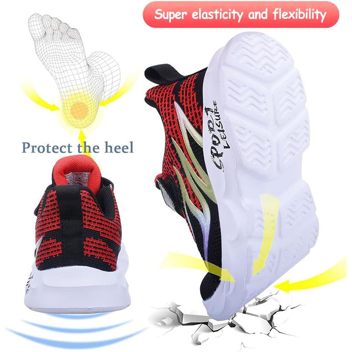 Дитячі кросівки Kinder: спортивні, легкі, дихаючі, для бігу, занять фітнесом, вулиці, залу (35 EU, Cx6888 Schwarz)