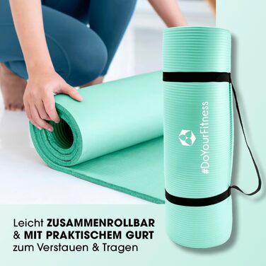 Фітнес килимок DoYourFitness: антиковзаюча поверхня, 183x61 см або XXL 190x100 см, товщина 0,8-2 см. Для занять фітнесом, йогою та гімнастикою. Підходить для дому та вулиці.