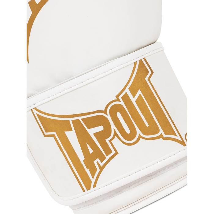 Боксерські рукавички Tapout з екошкіри Torrey, білі/золоті, 8 oz