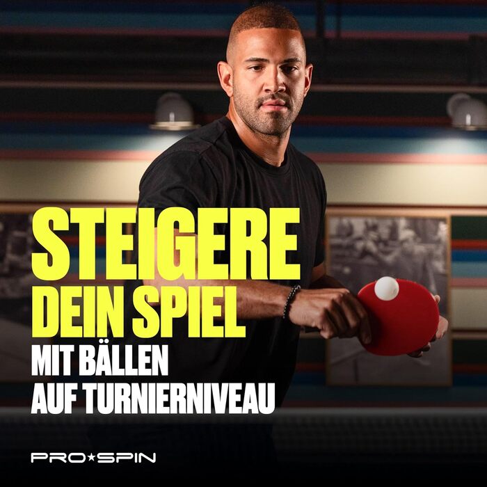 PRO SPIN Набір тенісних м'ячів для настільного тенісу 3 зірки 40+ | Міцні ABS-м'ячі для тренувань та змагань | Elite Series (10 шт.)