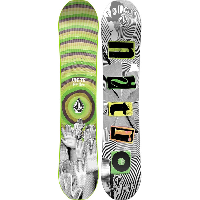 Дитяча сноуборд-дошка Nitro Ripper X Volcom 116 см, універсальна, фристайл, різнокольорова