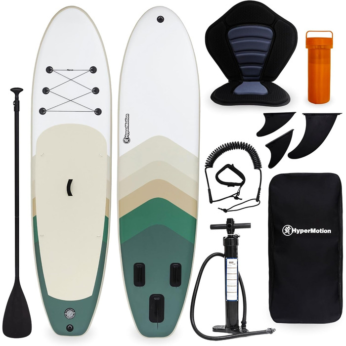 Надувна SUP-дошка HyperMotion 15 см з веслом, сидінням, насосом та сумкою, витримує до 130 кг