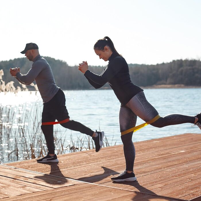 Кільце для пілатесу Relaxdays Bluefinity з подвійними ручками, з м'якою обшивкою, діаметр 39 см, скловолокно, з еластичними стрічками, турквенового кольору