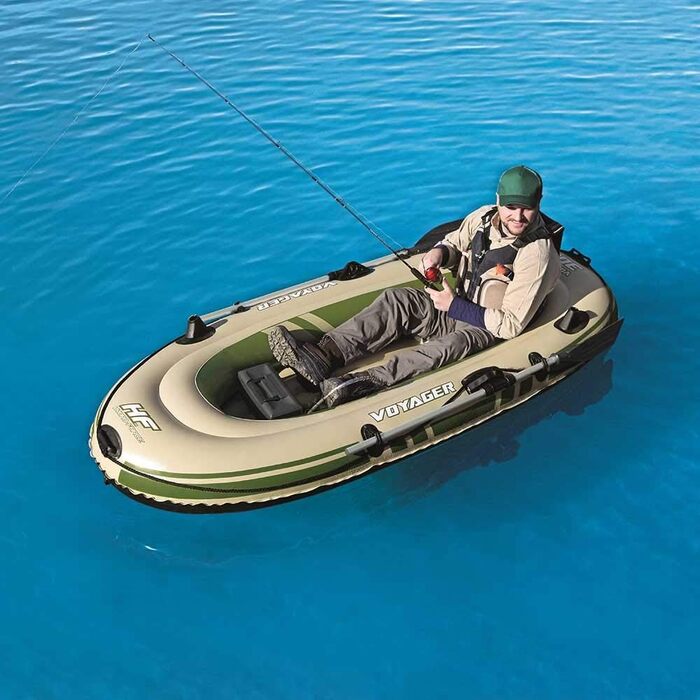 Надувний човен Bestway Hydro-Force Voyager 300 для 2 осіб, 243x102x31 см, комплект для відпочинку на воді
