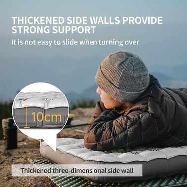 Каремат Naturehike Thermal 6.5 R - самонадувний ізомат для кемпінгу 4 сезони, 10 см, ультралегкий, морозостійкий