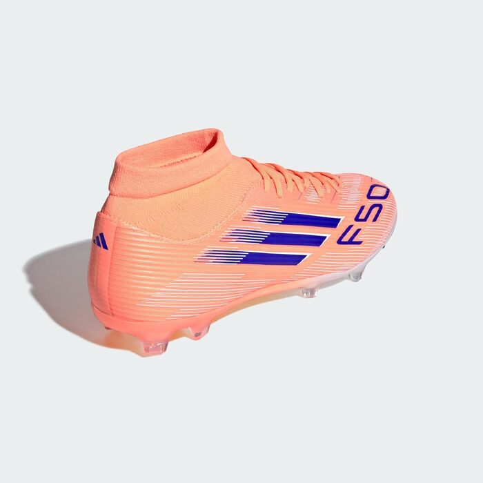 Футбольні бутси adidas F50 League Mid для твердого/многорункового покриття, 42 EU, Beam Orange/Lucid Blue/Cloud White