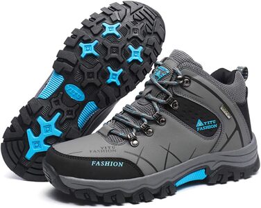 Чоловічі трекінгові черевики для хайкінгу та бігу, чорно-сі, розмір 44 EU, водонепроникні