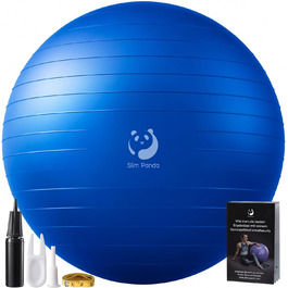 Гімнастичний м'яч Slim Panda 55-85 см, антивибуховий, з насосом, для фітнесу, терапії, вагітних і літніх людей