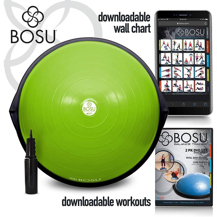 Балансувальний тренажер BOSU Home Gym, оригінал, 66 см, зелено-чорний