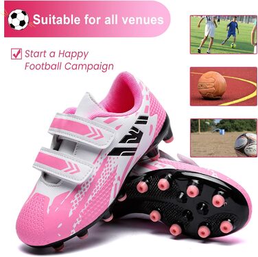 Дитячі футбольні бутси для тренувань та гри на штучному газоні. Зручні, дихаючі, білі, сині, зелені, рожеві. Розміри 28-34 EU