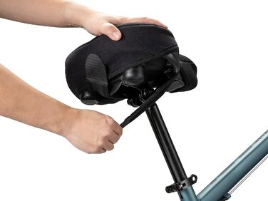 Велосипедне сидіння Schwinn Komfort з м'якою піною Memory Foam та двома ремінцями, чорного кольору