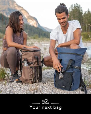 Рюкзак WATERFLY Rolltop 16-21л для чоловіків і жінок, стильний міський рюкзак із відділенням для ноутбука 16'', універсальний для школи, роботи, подорожей і спорту