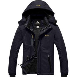 Чоловіча водонепроникна лижна куртка GEMYSE з флісовою підкладкою, чорна