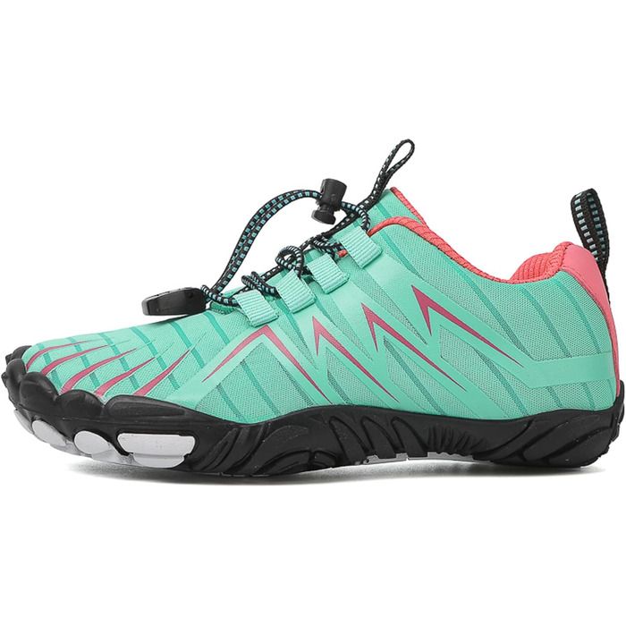 Дитячі босі кросівки для хлопчиків та дівчаток, дихаючі, неслизькі, легкі спортивні кросівки для ходьби та бігу, розмір EU 26-40 (40 EU, Зелений)