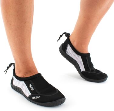 SEAC Splash: Швидкісні аквашузи для дорослих та дітей, для моря, пляжу та басейну (Чорно-білі, 28 EU)