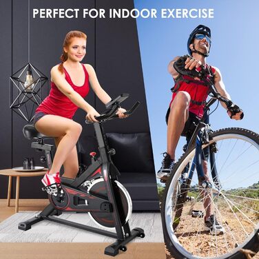 Велотренажер для дому Heimtrainer, 10 кг маховик, регульований опір, LCD-дисплей, вимірювач пульсу, тримач для пляшки та iPad, до 150 кг