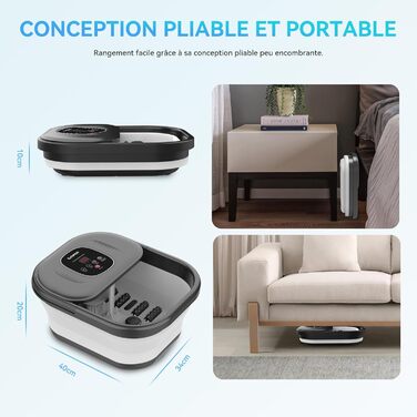 Електричне фут-масажер з підігрівом та функцією бульбашок, з червоним світлом, пемзою та роликами Shiatsu, для педикюру та розслаблення, подарунковий набір