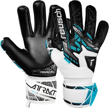 Воротарські рукавички Reusch Attrakt Gold NC Junior - дитячі, для футболу, білі-сріблясті-чорні