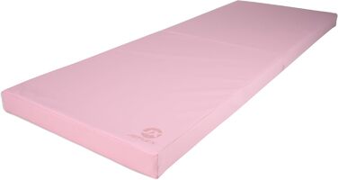 Складаний гімнастичний мат Jeflex 200x70x8 см, рожево-бежевий, м'який, для спорту та дитячої кімнати, компактний, Німеччина